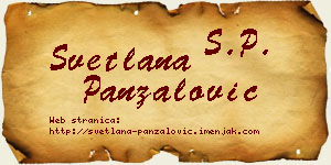 Svetlana Panzalović vizit kartica